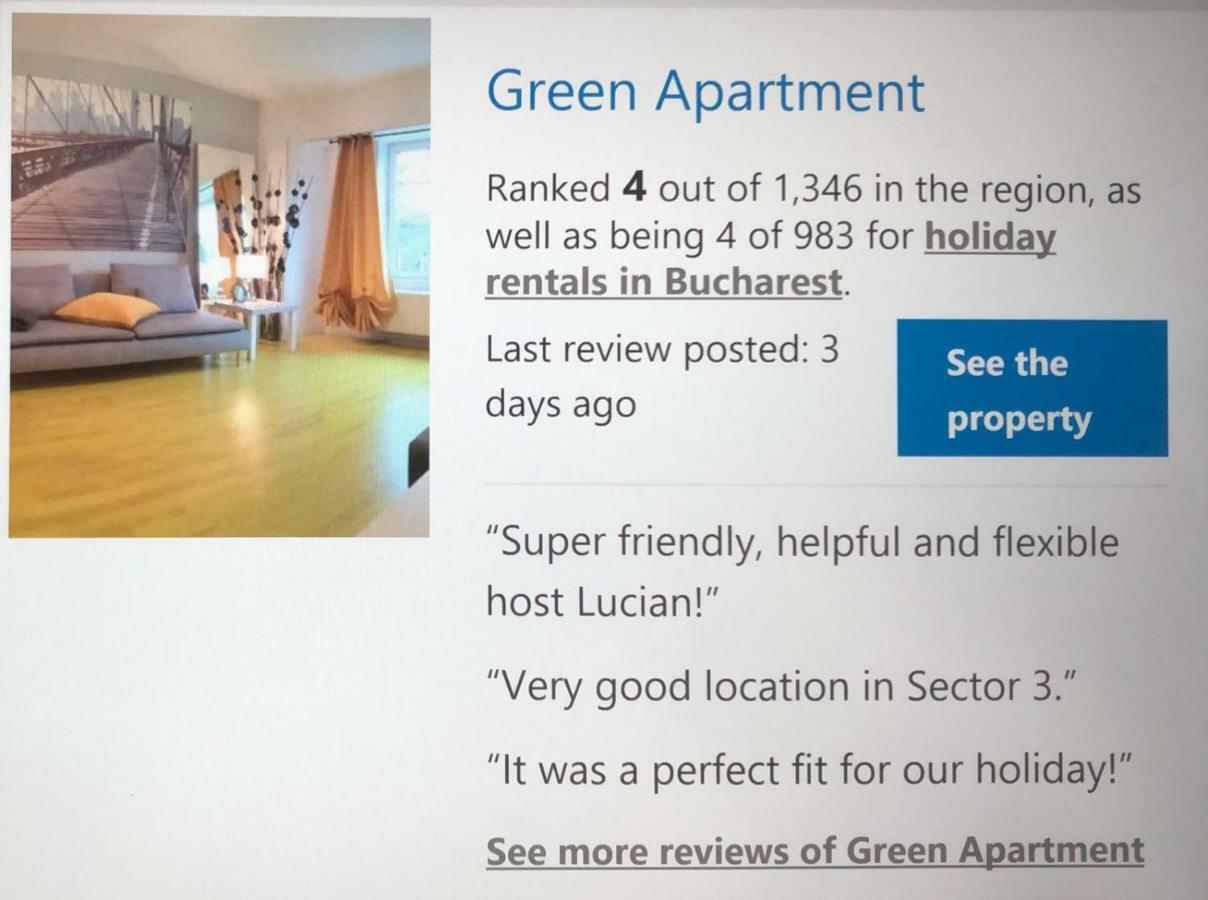 Green Apartment Bukarest Kültér fotó